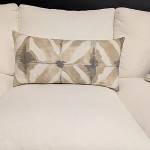 Neutral Patterned Throw Pillow